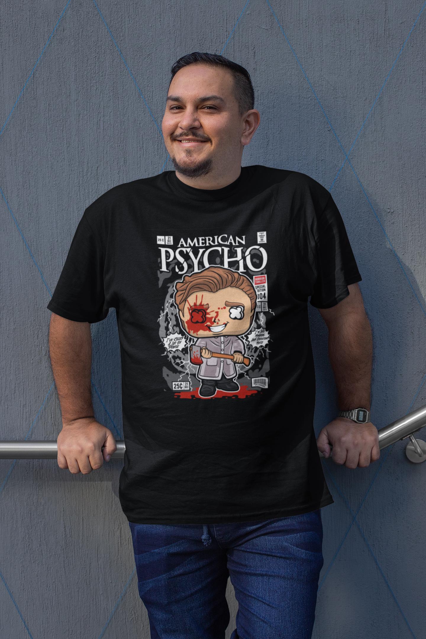 American Psycho Chibi T-Shirt - Horror Movie Graphic Tee