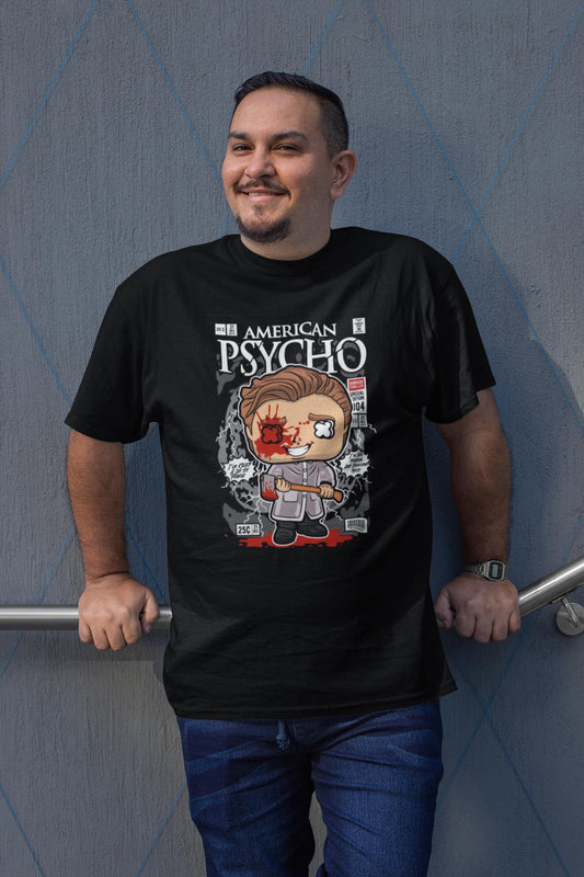 American Psycho Chibi T-Shirt - Horror Movie Graphic Tee