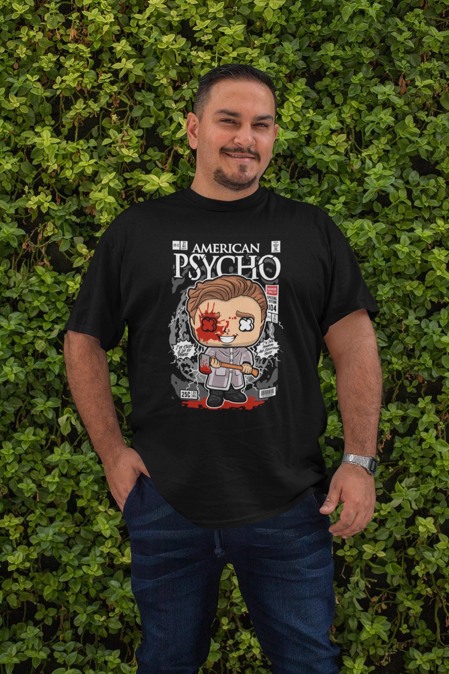 American Psycho Chibi T-Shirt - Horror Movie Graphic Tee